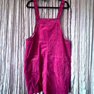 Burgundy corduroy dress